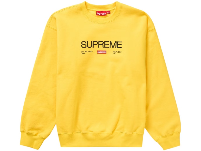 Supreme Established Crewneck Yellow