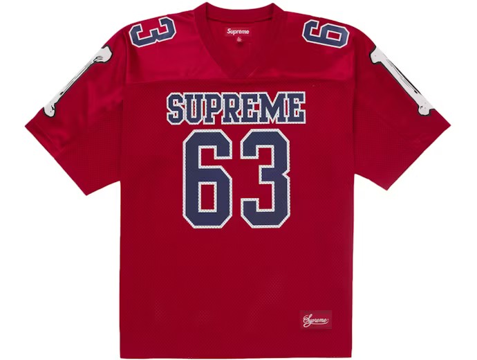 Supreme Bones Football Jersey Red