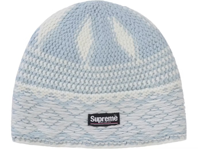Supreme Diamond Beanie (FW25) Light Blue