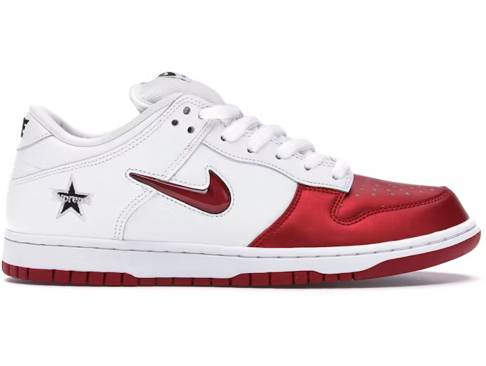 Nike SB Dunk Low Supreme Jewel Swoosh Red
