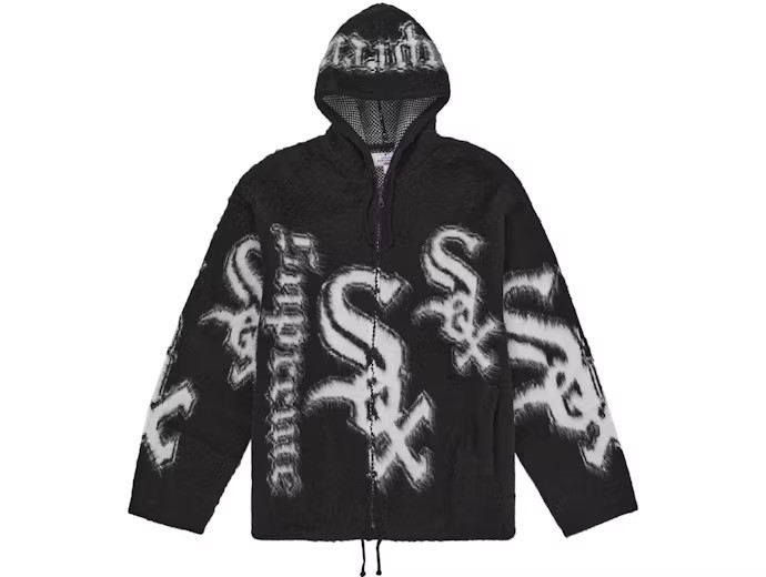 Supreme Chicago White Sox Zip Up Hooded Sweatshirt Black