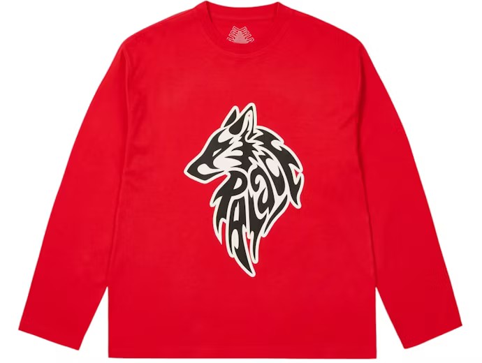 Palace Sketchy Lone Wolf Longsleeve Truest Red