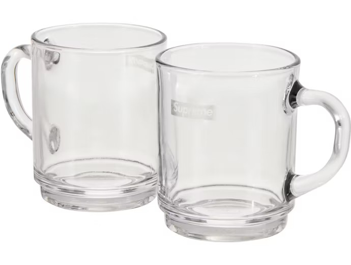 Supreme Duralex Glass Mugs (Set of 6) Clear