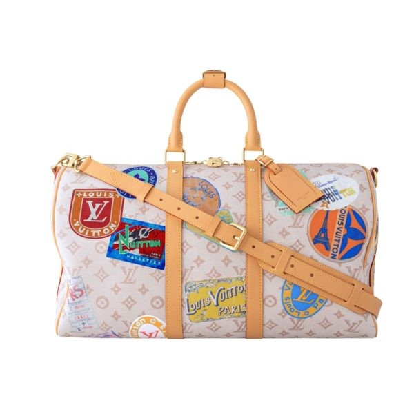 Louis Vutton Keepall Bandouliere 45 Bag Monogram Dune