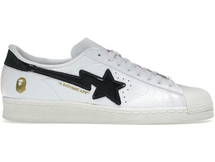 Adidas Superstar Vintage Bape White Black