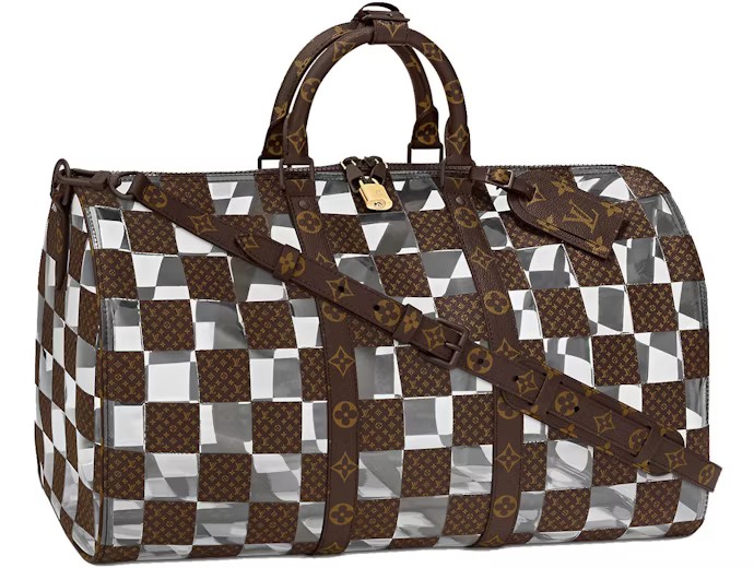 Louis Vuitton Keepall Bandouliere 50 Monogram Chess Brown/Clear