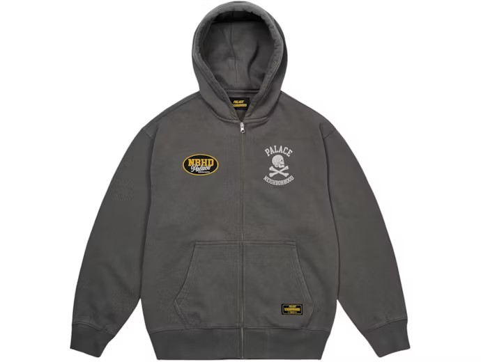 Palace Neighborhood Skull Zip Charcoal