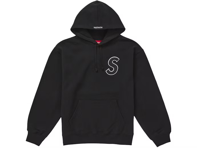 Supreme S Logo Hooded Sweatshirt (SS25) Black