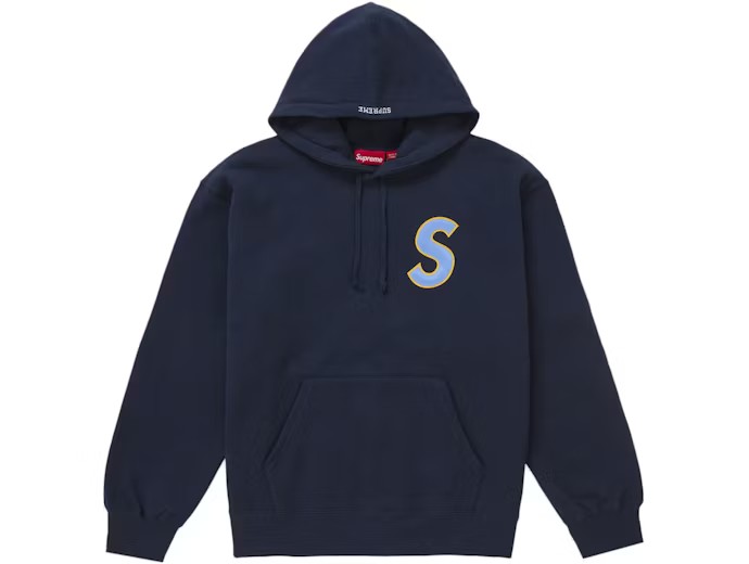 Supreme S Logo Hooded Sweatshirt (SS25) Navy