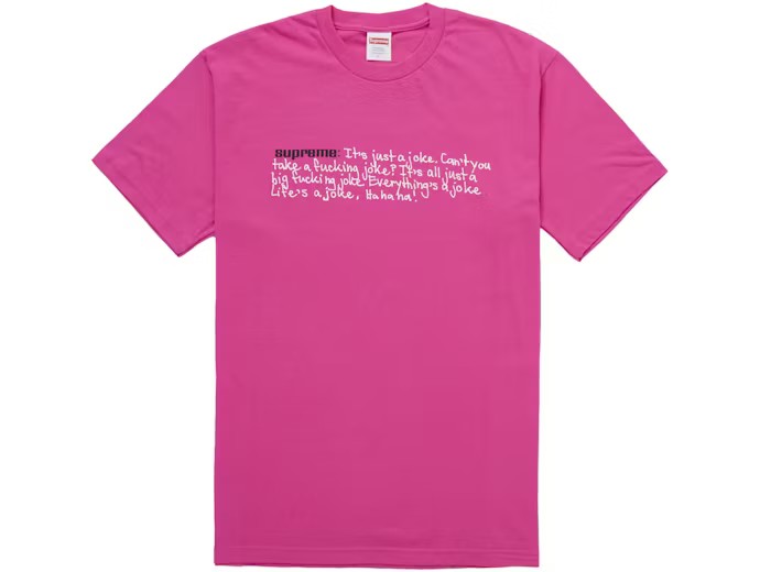 Supreme Joke Tee Fuchisa