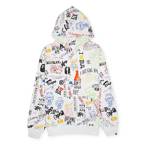 Bapepe Hand Drawn Stone EN Hooded White
