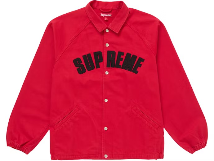 Supreme Arc Denim Coaches Jacket Red
