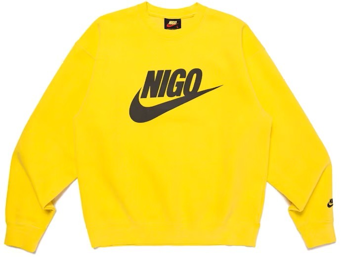 Nike x Nigo NRG Fleece Crew Sweatshirt Yellow