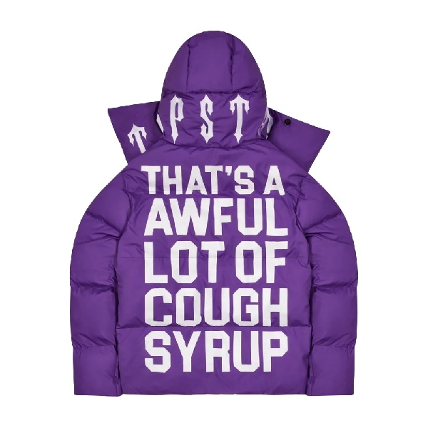 Trapstar x Cough Syrup Purple Puffer Jacket