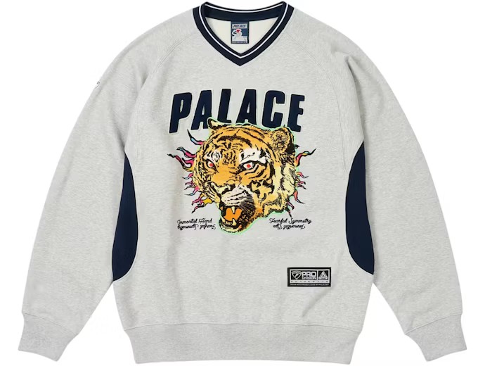 Palace Tora Tora Crew Grey Marl