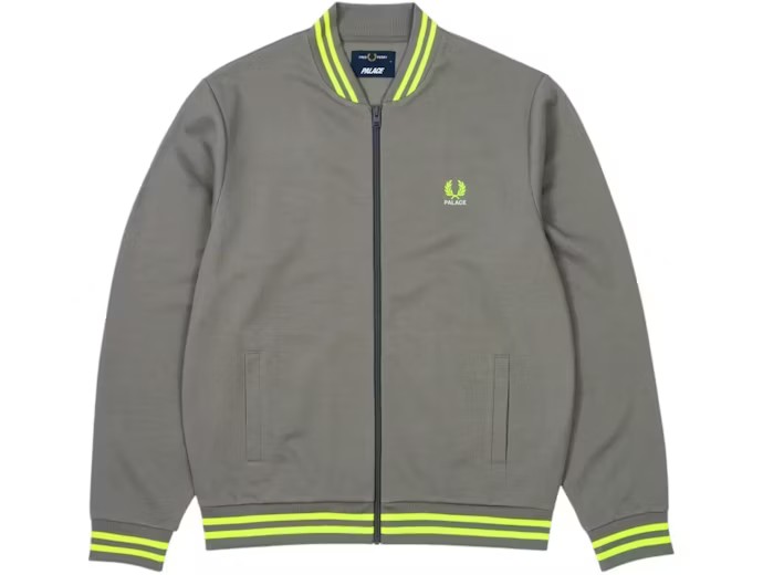Palace x Fred Perry Zip Track Jacket Grey