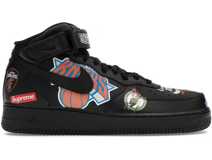 Nike Air Force 1 Mid Supreme NBA Black