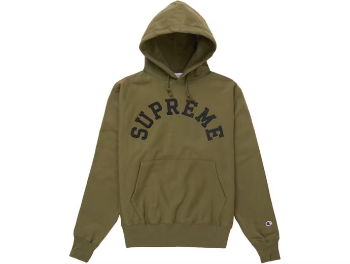 Supreme Champion® Hooded Sweatshirt OLIVE