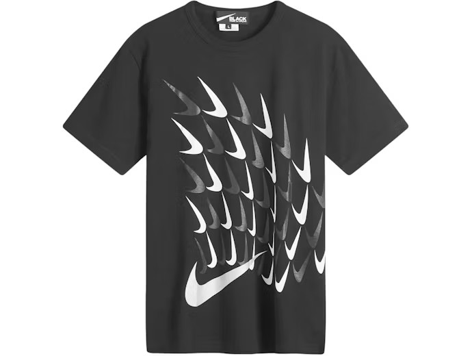Comme des Garçons  x Nike Black Grey White Cotton T-shirt