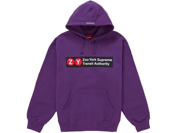Supreme Zoo York Hooded Sweatshirt Purple