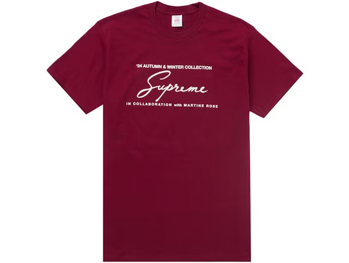 Supreme Martine Rose Tee Cardinal
