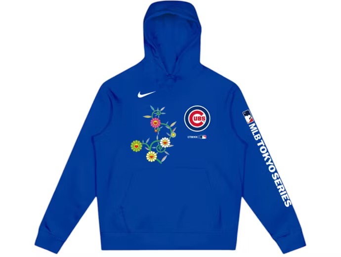 Nike x Takashi Murakami x MLB World Tour Tokyo Series 2025 Cubs Hoodie Blue