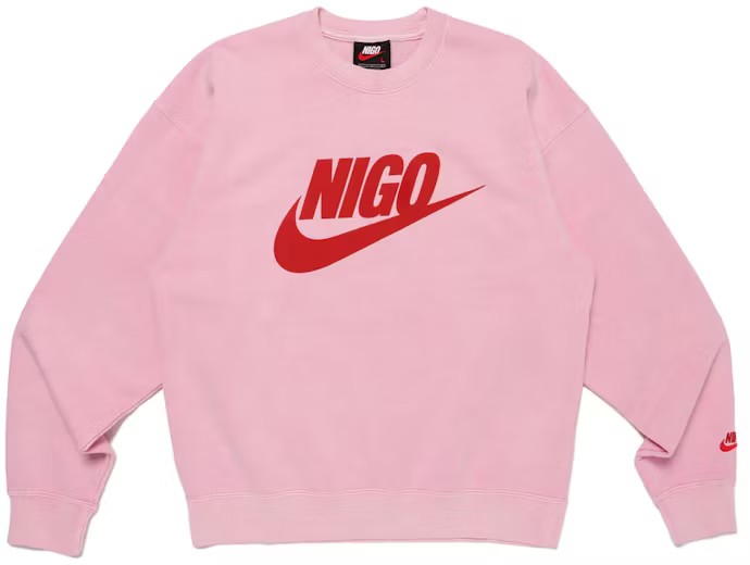 Nike x Nigo NRG Fleece Crew Sweatshirt Pink