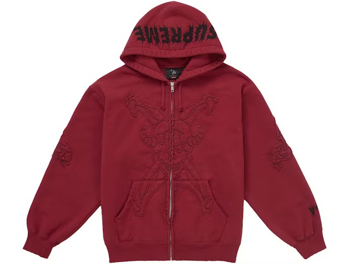 Supreme x Yohji Yamamoto Zip Hoodie Red