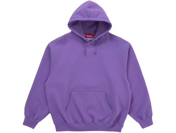 Supreme Satin Applique Hooded Sweatshirt Violet