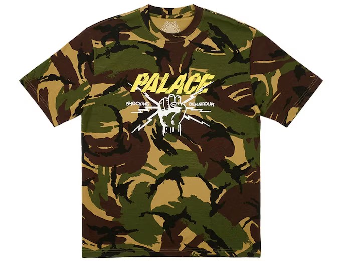 Palace Shocking Behaviour Camo Tee