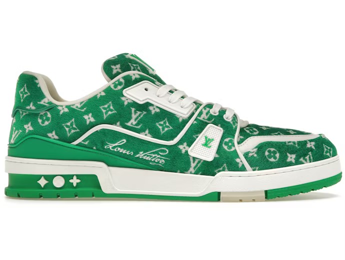 Louis Vuitton Trainer Green Monogram Textile