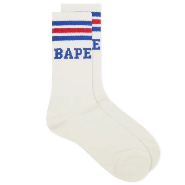 Bape A Bathing Ape Stripe Socks Blue&Red