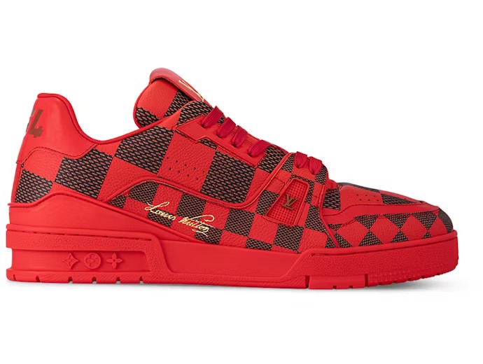 Louis Vuitton LV Trainer Sneaker Damier Pop Red
