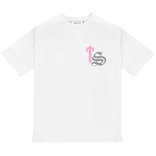 Trapstar Script Tee White Pink