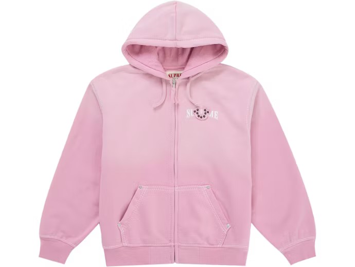 Supreme True Religion Zip Up Hooded Sweatshirt (FW25) Pink
