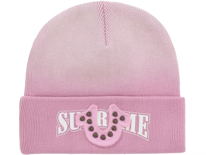 Supreme True Religion Beanie (FW25) Pink