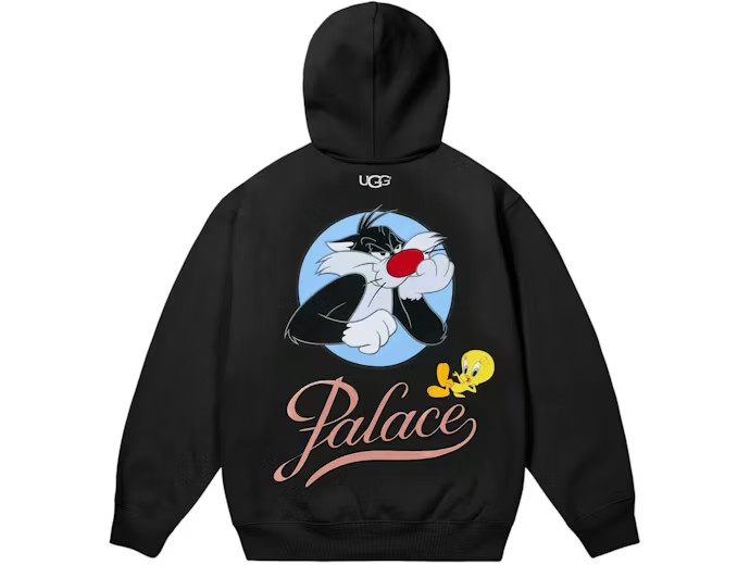 Palace x UGG Looney Tunes Hoodie Black