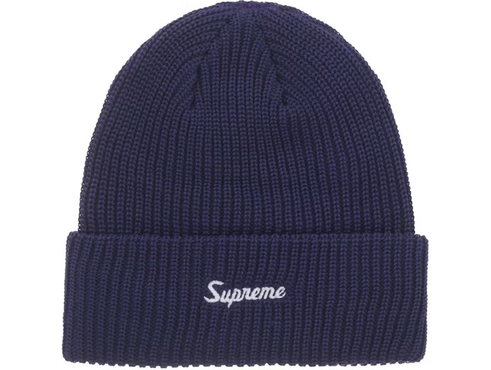 Supreme Loose Gauge Beanie Navy One Size