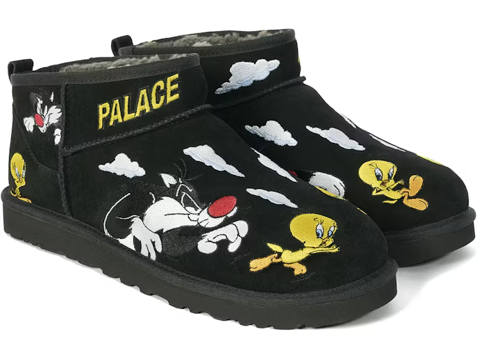 UGG x Palace x Looney Tunes Black Ultra Mini Boot