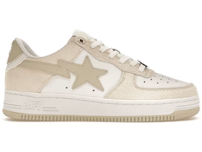 A Bathing Ape Bape Sta Beige Calf Hair