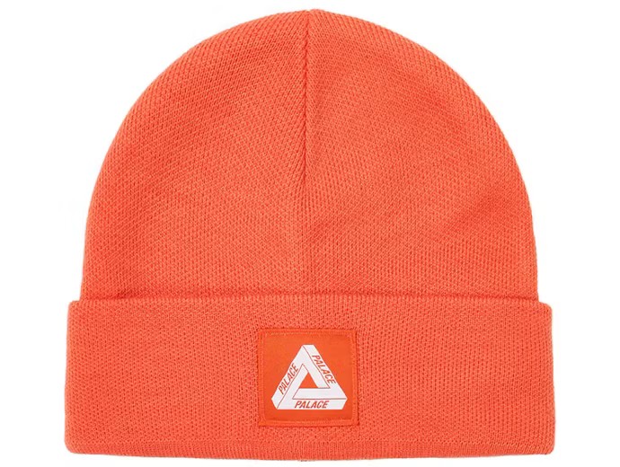 Palace Tri-Ferg Patch Beanie Tiger Orange One Size