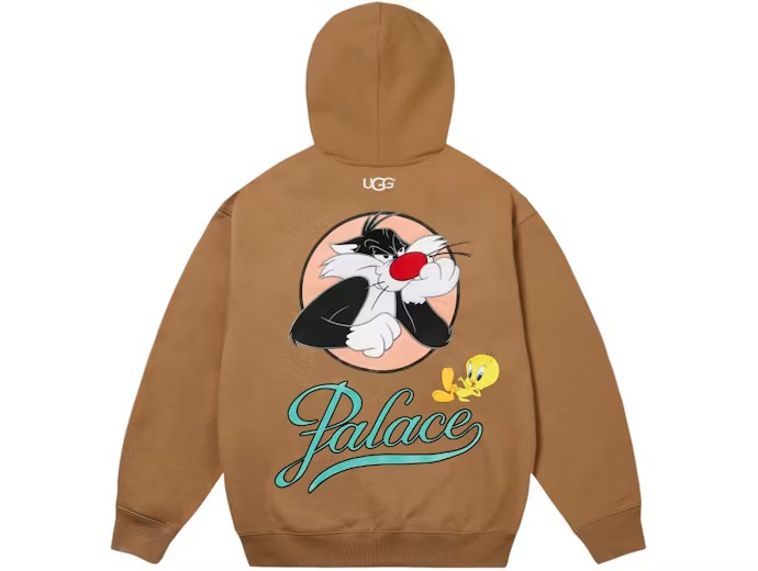 Palace x UGG Looney Tunes Hoodie Chestnut