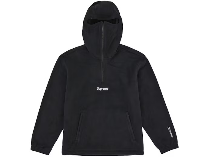 Supreme Polartec Face mask Half Zip Black