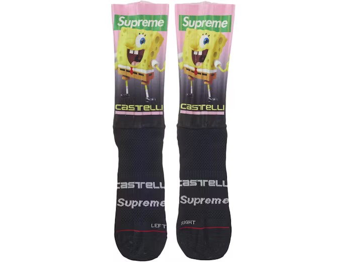 Supreme SpongeBob SquarePants Castelli Cycling Sock (1 Pack) Black