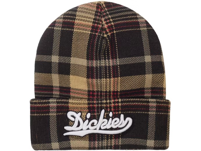 Supreme Dickies Beanie Black Plaid