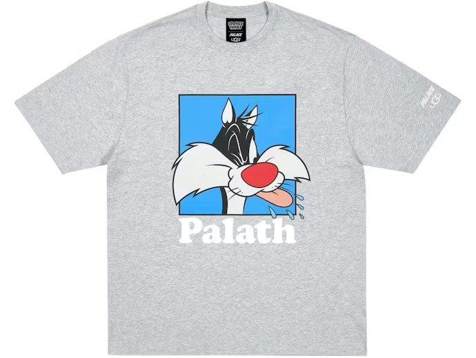 Palace x UGG Looney Tunes T-Shirt Grey Marl