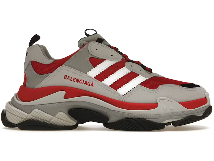 Adidas x Balenciaga Triple S Red Grey