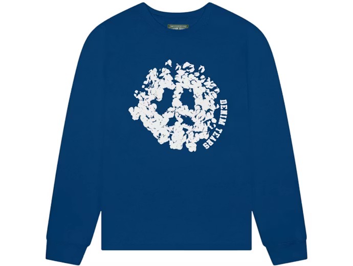 Denim Tears SS25 Cotton Peace LS Tee Navy