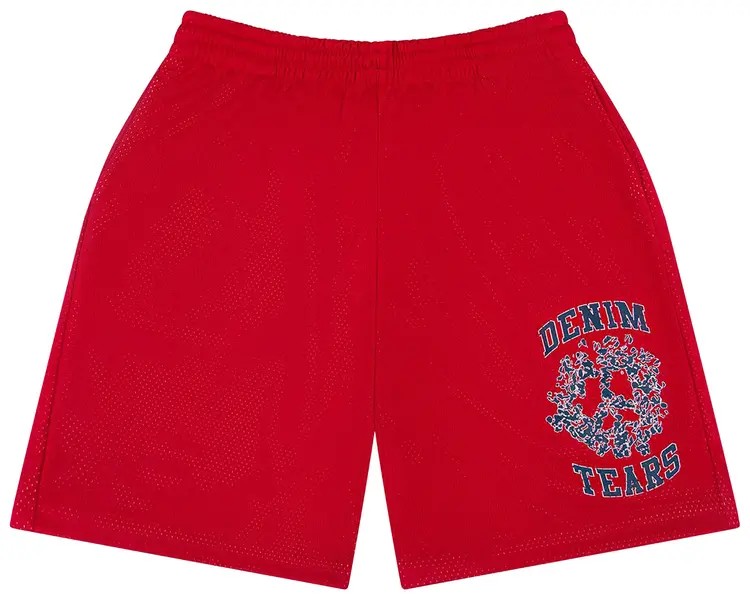 Denim Tears University Mesh Shorts Red