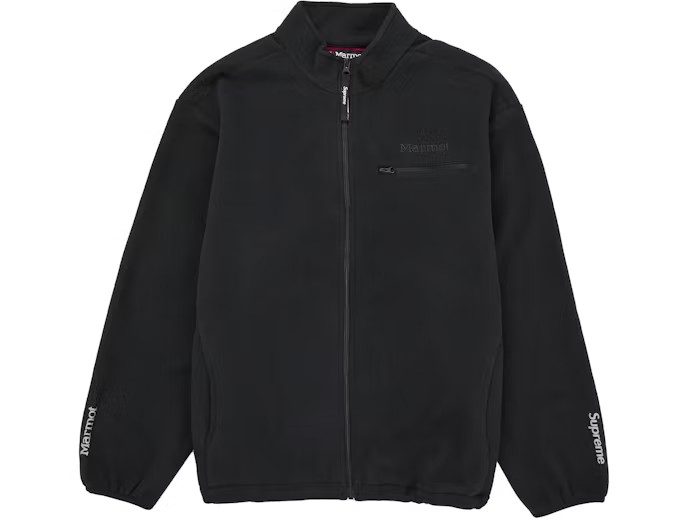 Supreme Marmot Fleece Jacket Black